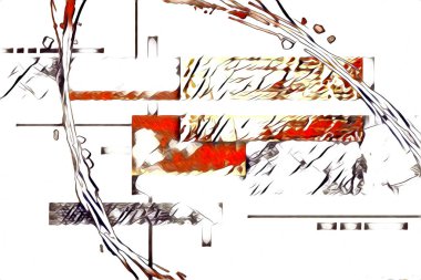 soyut renk tasarımı resim çizimi eskiz retro vintage