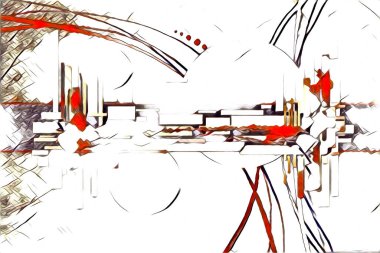 soyut renk tasarımı resim çizimi eskiz retro vintage