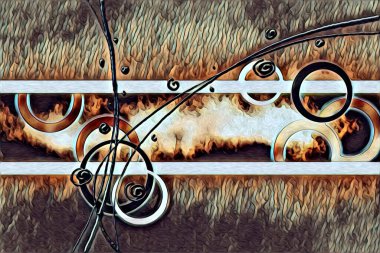 soyut renk tasarımı resim çizimi eskiz retro vintage