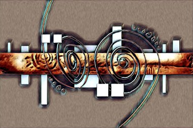 soyut renk tasarımı resim çizimi eskiz retro vintage