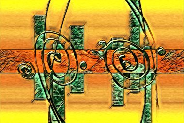 soyut renk tasarımı resim çizimi eskiz retro vintage