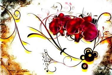 soyut renk tasarımı resim çizimi eskiz retro vintage