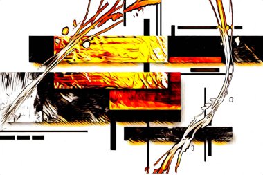 soyut renk tasarımı resim çizimi eskiz retro vintage