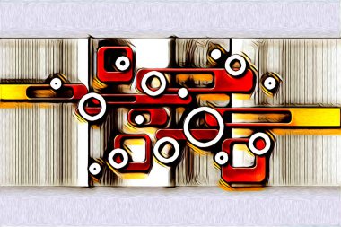 soyut renk tasarımı resim çizimi eskiz retro vintage