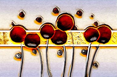 soyut renk tasarımı resim çizimi eskiz retro vintage