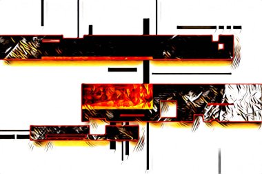 soyut renk tasarımı resim çizimi eskiz retro vintage