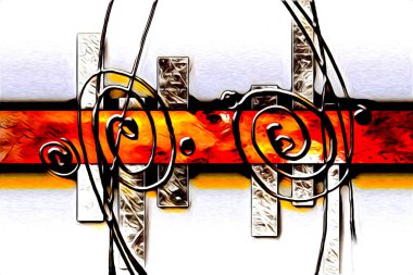 soyut renk tasarımı resim çizimi eskiz retro vintage