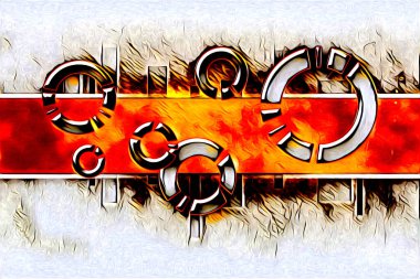 soyut renk tasarımı resim çizimi eskiz retro vintage