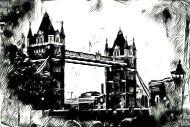 Londra sanat tasarımı çizimi çizimi eğlenceli tasarım antika retro