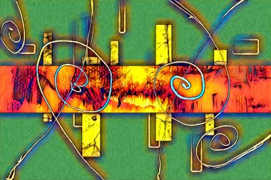 soyut renk tasarımı resim çizimi eskiz retro vintage