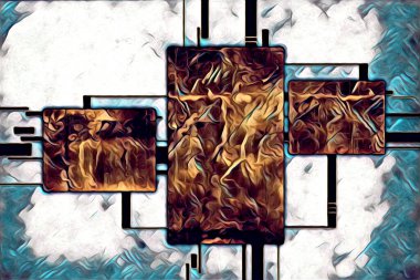 soyut renk tasarımı resim çizimi eskiz retro vintage