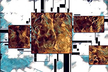 soyut renk tasarımı resim çizimi eskiz retro vintage