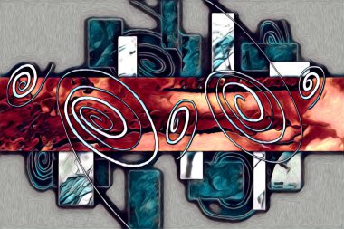 soyut renk tasarımı resim çizimi eskiz retro vintage