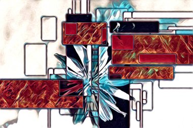 soyut renk tasarımı resim çizimi eskiz retro vintage