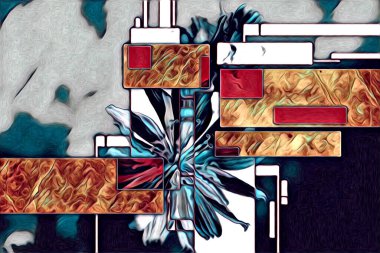 soyut renk tasarımı resim çizimi eskiz retro vintage