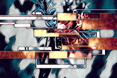 soyut renk tasarımı resim çizimi eskiz retro vintage