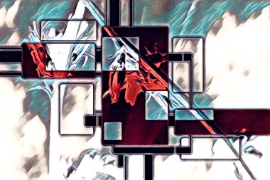 soyut renk tasarımı resim çizimi eskiz retro vintage