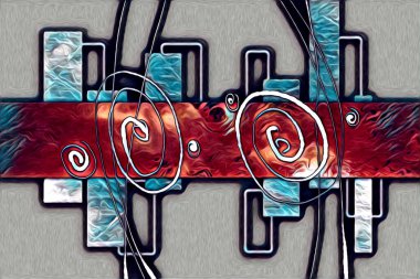 soyut renk tasarımı resim çizimi eskiz retro vintage