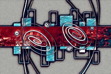 soyut renk tasarımı resim çizimi eskiz retro vintage