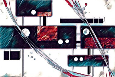 soyut renk tasarımı resim çizimi eskiz retro vintage