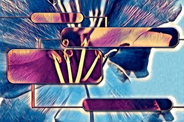 soyut renk tasarımı resim çizimi eskiz retro vintage