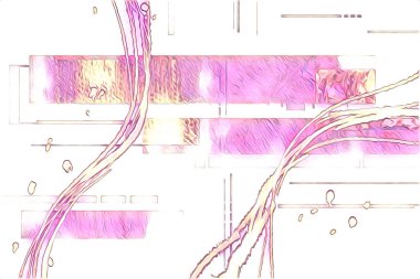 soyut renk tasarımı resim çizimi eskiz retro vintage