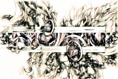 soyut renk tasarımı resim çizimi eskiz retro vintage