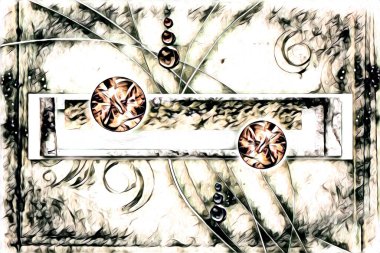 soyut renk tasarımı resim çizimi eskiz retro vintage