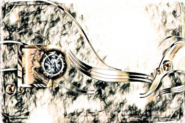 soyut renk tasarımı resim çizimi eskiz retro vintage