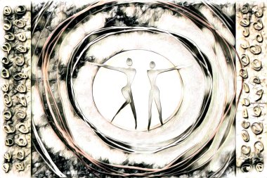 soyut renk tasarımı resim çizimi eskiz retro vintage