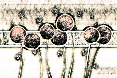 soyut renk tasarımı resim çizimi eskiz retro vintage