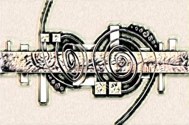 soyut renk tasarımı resim çizimi eskiz retro vintage