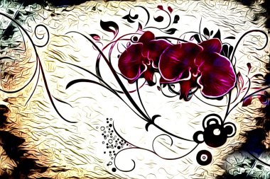 soyut renk tasarımı resim çizimi eskiz retro vintage