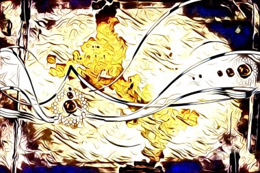 soyut renk tasarımı resim çizimi eskiz retro vintage