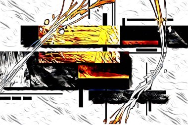 soyut renk tasarımı resim çizimi eskiz retro vintage