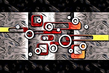 soyut renk tasarımı resim çizimi eskiz retro vintage