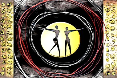 soyut renk tasarımı resim çizimi eskiz retro vintage