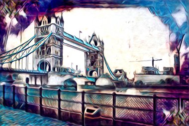 Londra sanat tasarımı çizimi çizimi eğlenceli tasarım antika retro