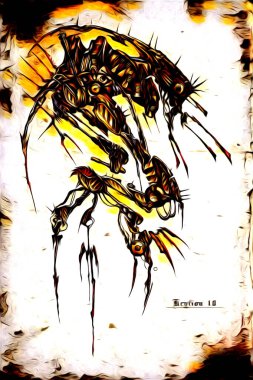 Sibernetik imgelemler gelecekteki dünyada gelecekteki metalik bilim kurgu erkek insansı sayborgun resimleridir.