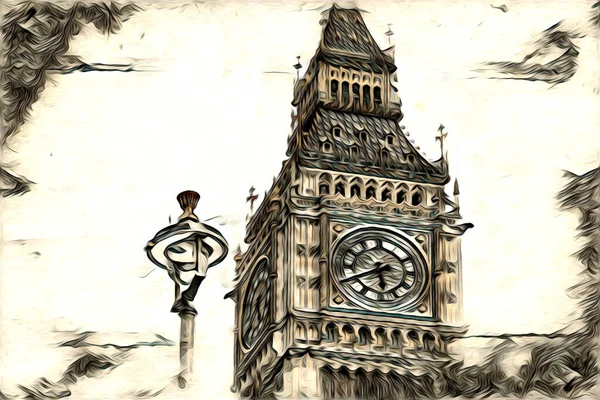 ลอนดอนศ ลปะการวาดภาพสเก การออกแบบสน นเทจย อนย — ภาพถ่ายสต็อก