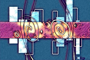 soyut renk tasarımı resim çizimi eskiz retro vintage