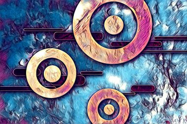 soyut renk tasarımı resim çizimi eskiz retro vintage