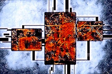 soyut renk tasarımı resim çizimi eskiz retro vintage