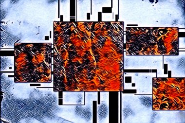 soyut renk tasarımı resim çizimi eskiz retro vintage