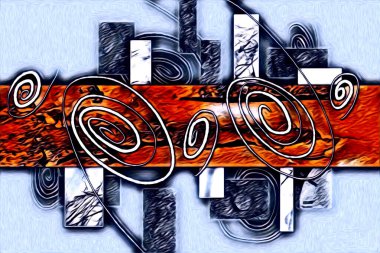 soyut renk tasarımı resim çizimi eskiz retro vintage