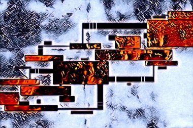 soyut renk tasarımı resim çizimi eskiz retro vintage