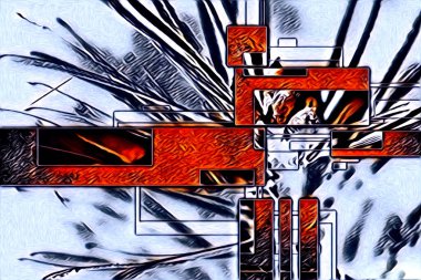 soyut renk tasarımı resim çizimi eskiz retro vintage