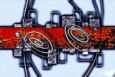 soyut renk tasarımı resim çizimi eskiz retro vintage