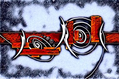 soyut renk tasarımı resim çizimi eskiz retro vintage