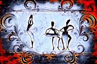 Afrikalı etnik retro vintage çizim çizimi